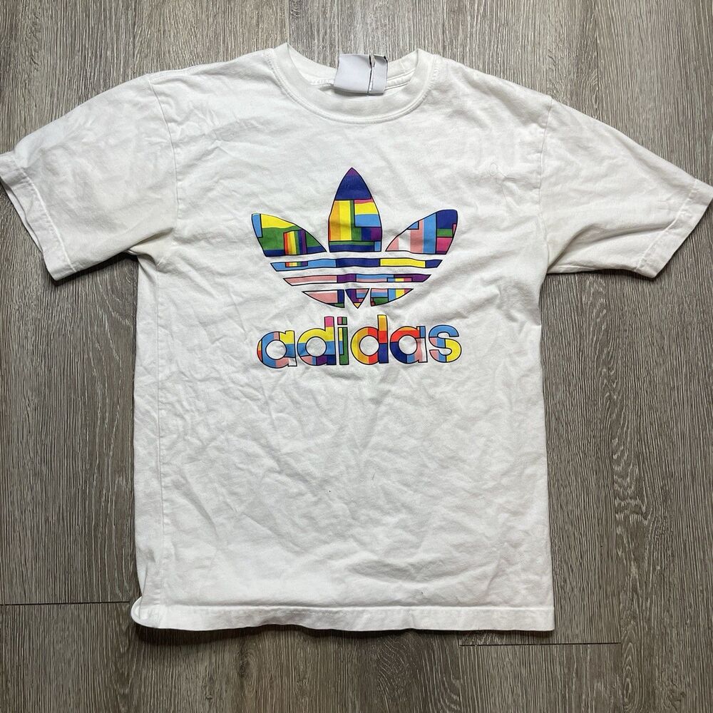 Adidas Originals Men’s Multicolor Floating Trefoil T-Shirt Size Small